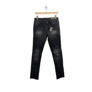 Blank NYC Denim‎ Skinny Leg Ankle Zip Jeans Black